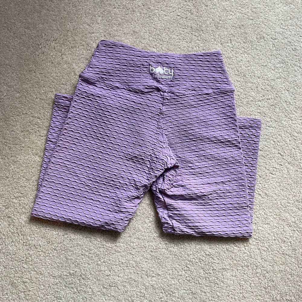 Booty by Brabants Cropped Croco Skin Leggings Purple Sky